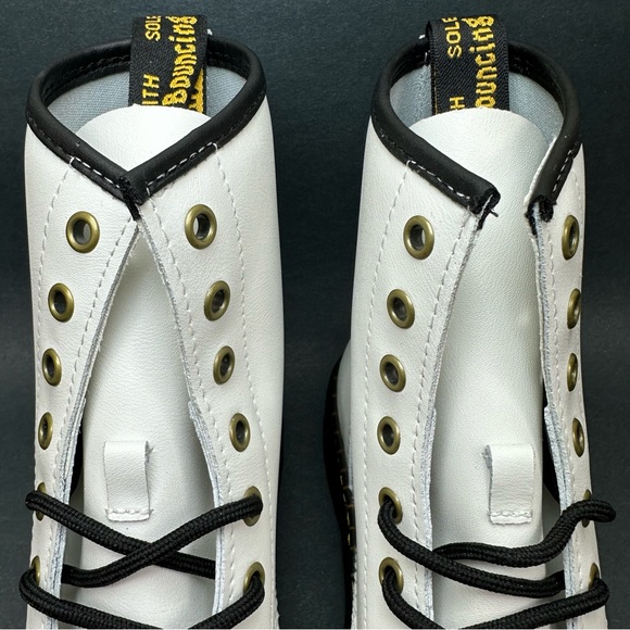 New Dr. Martens AirWair Zavala Leather Combat Boots White  display picture 3